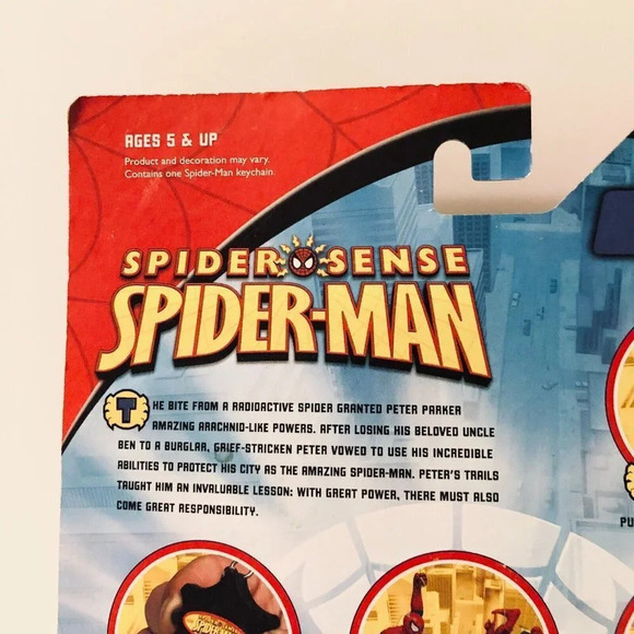 Spider Man Keychain with Web Climbing Action Spider Sense Spiderman - Picture 10 of 16